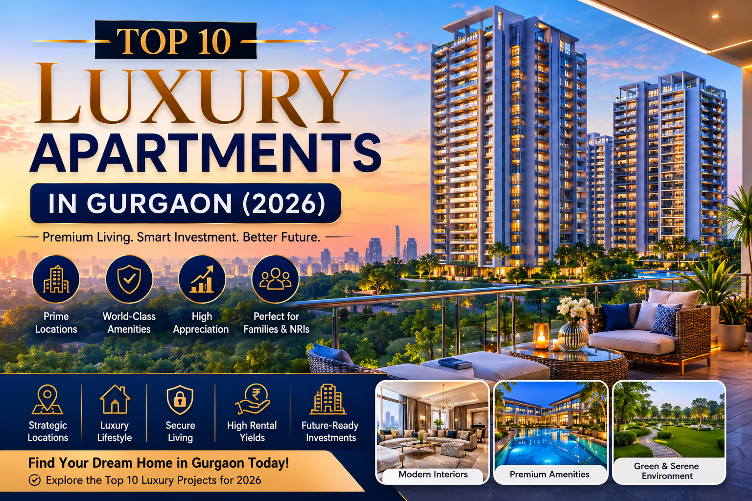 Top 10 Luxury Apartments In Gurgaon